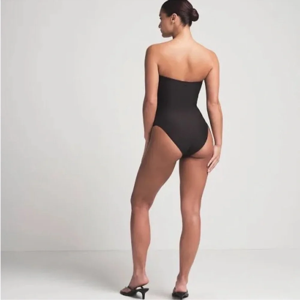 SKIMS Strapless One-Piece Swimsuit in Black